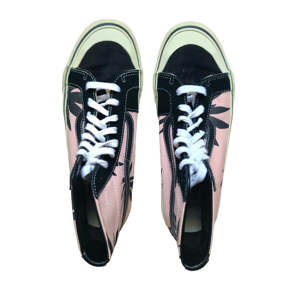 Vans Summer Leaf Pink and Black Palm Tree Sk8-Hi 138 Decon Skate Shoe Size 10 - Picture 4 of 6